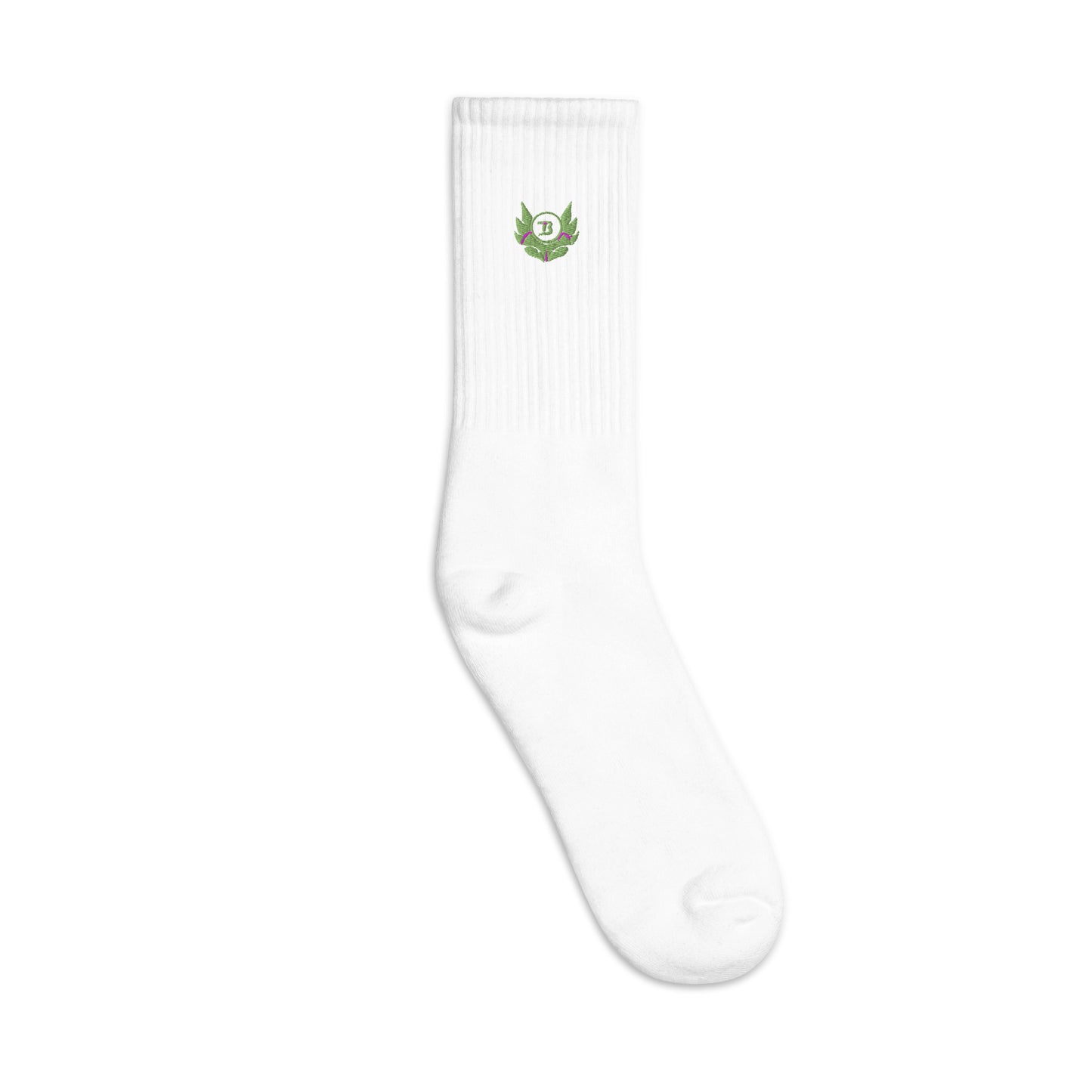 Banshee Green Creature Logo Embroidered socks