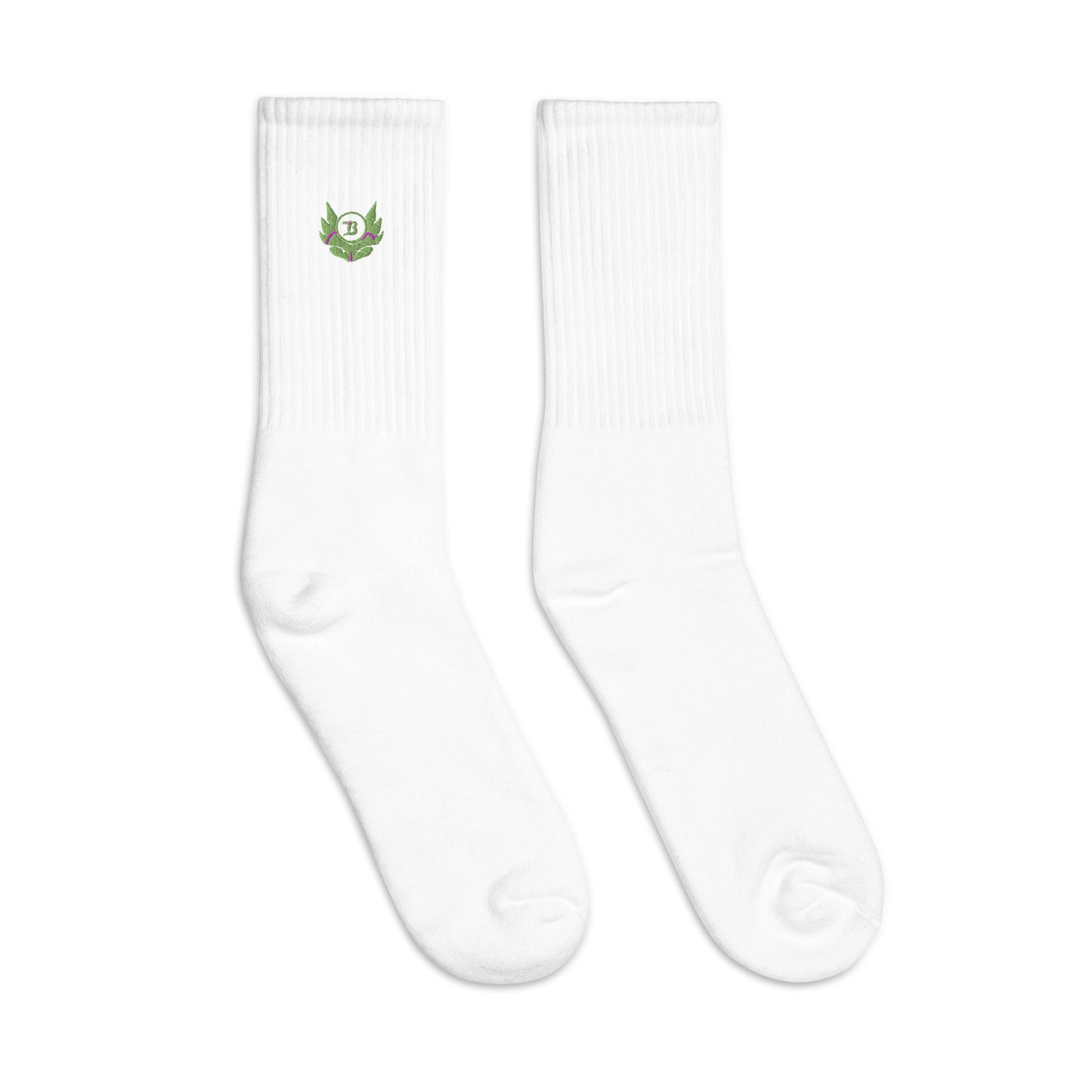 Banshee Green Creature Logo Embroidered socks