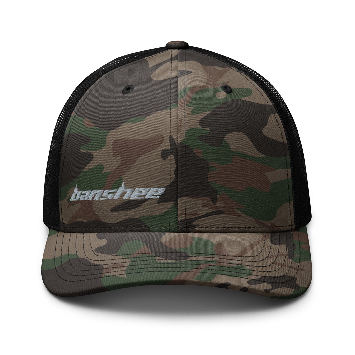 Minimalist Stealth Logo Camouflage trucker hat