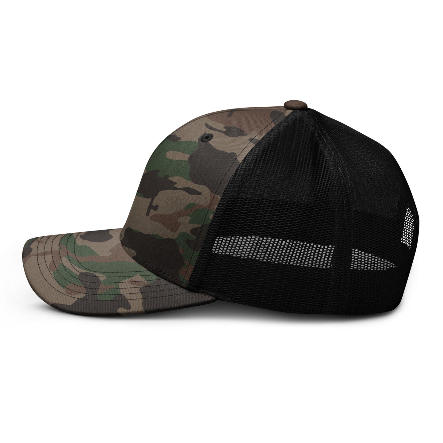 Minimalist Stealth Logo Camouflage trucker hat