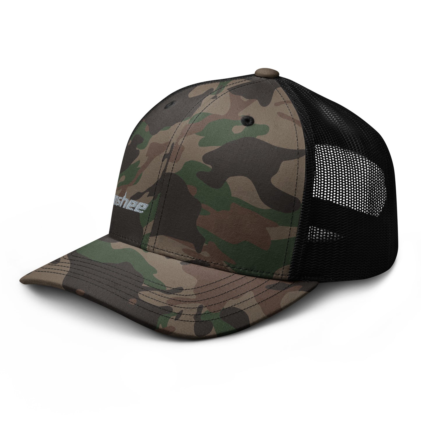 Minimalist Stealth Logo Camouflage trucker hat