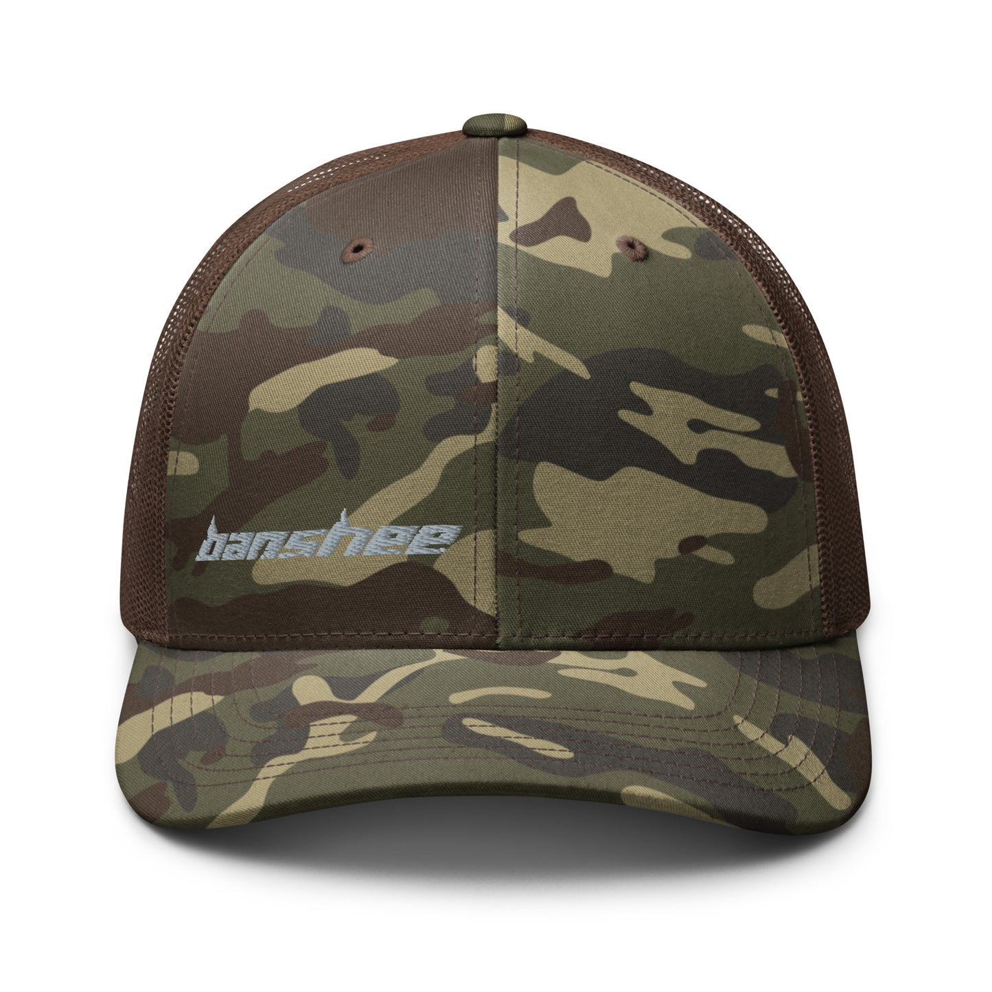 Minimalist Stealth Logo Camouflage trucker hat