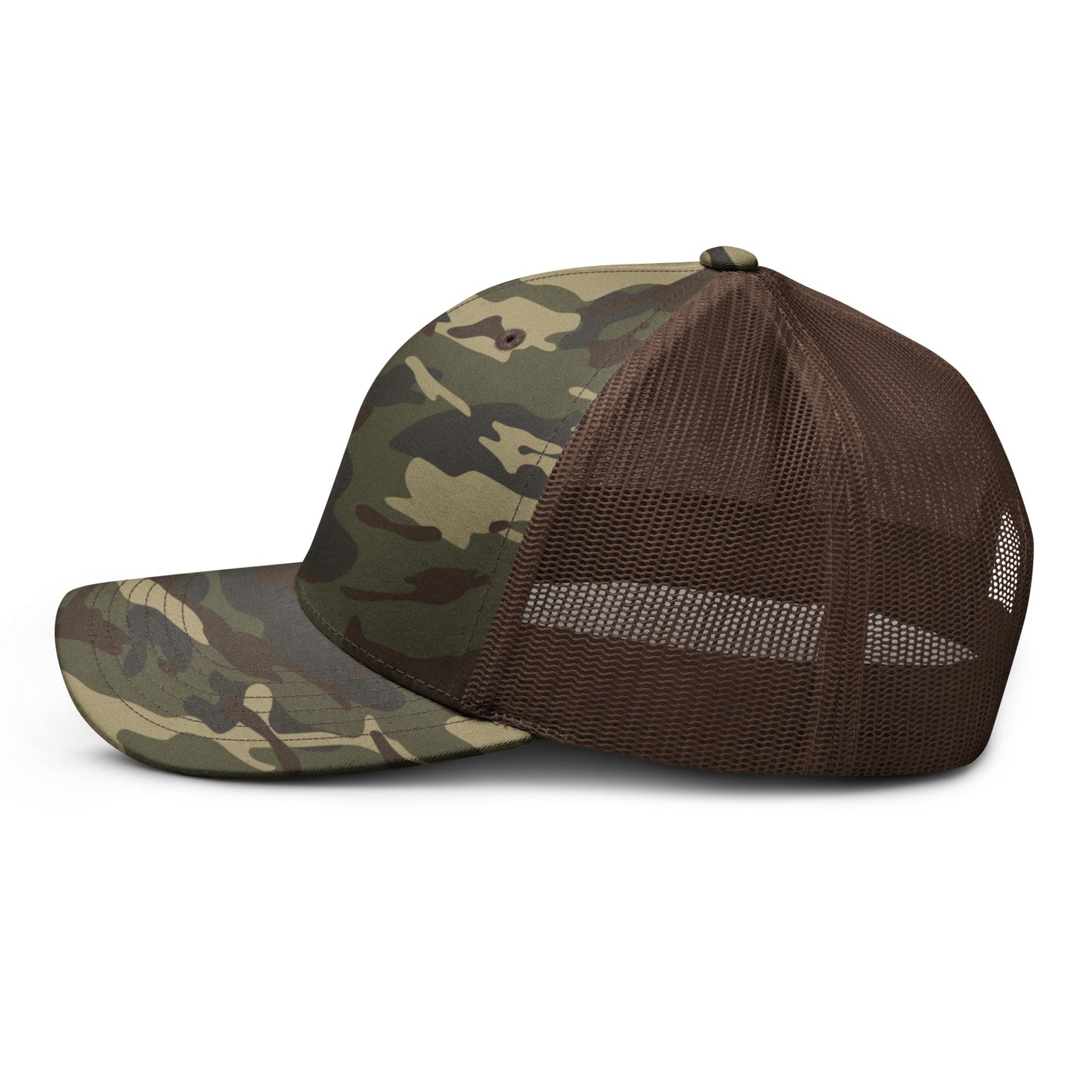 Minimalist Blue Logo Camouflage trucker hat