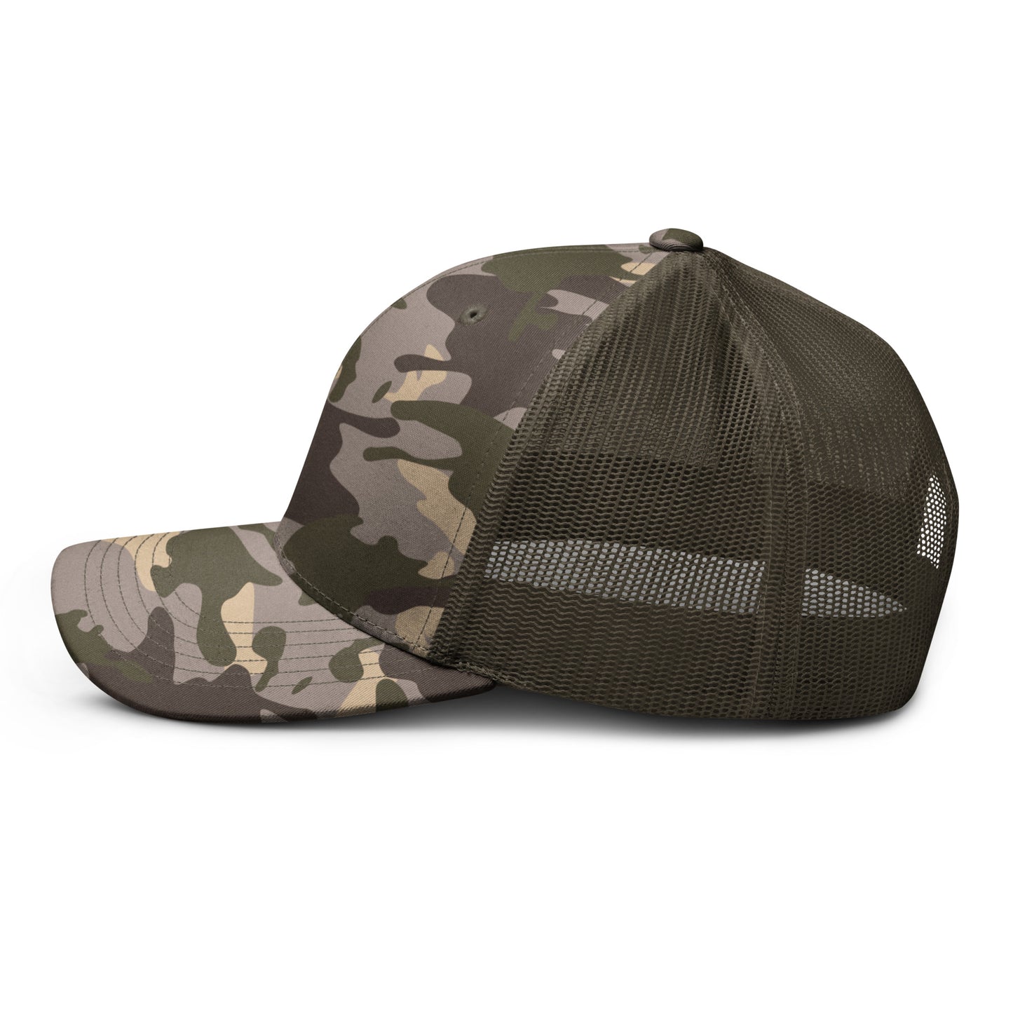 Minimalist Blue Logo Camouflage trucker hat