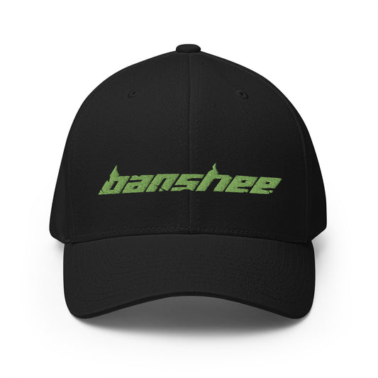 Banshee Lime Green Logo Flexfit Hat