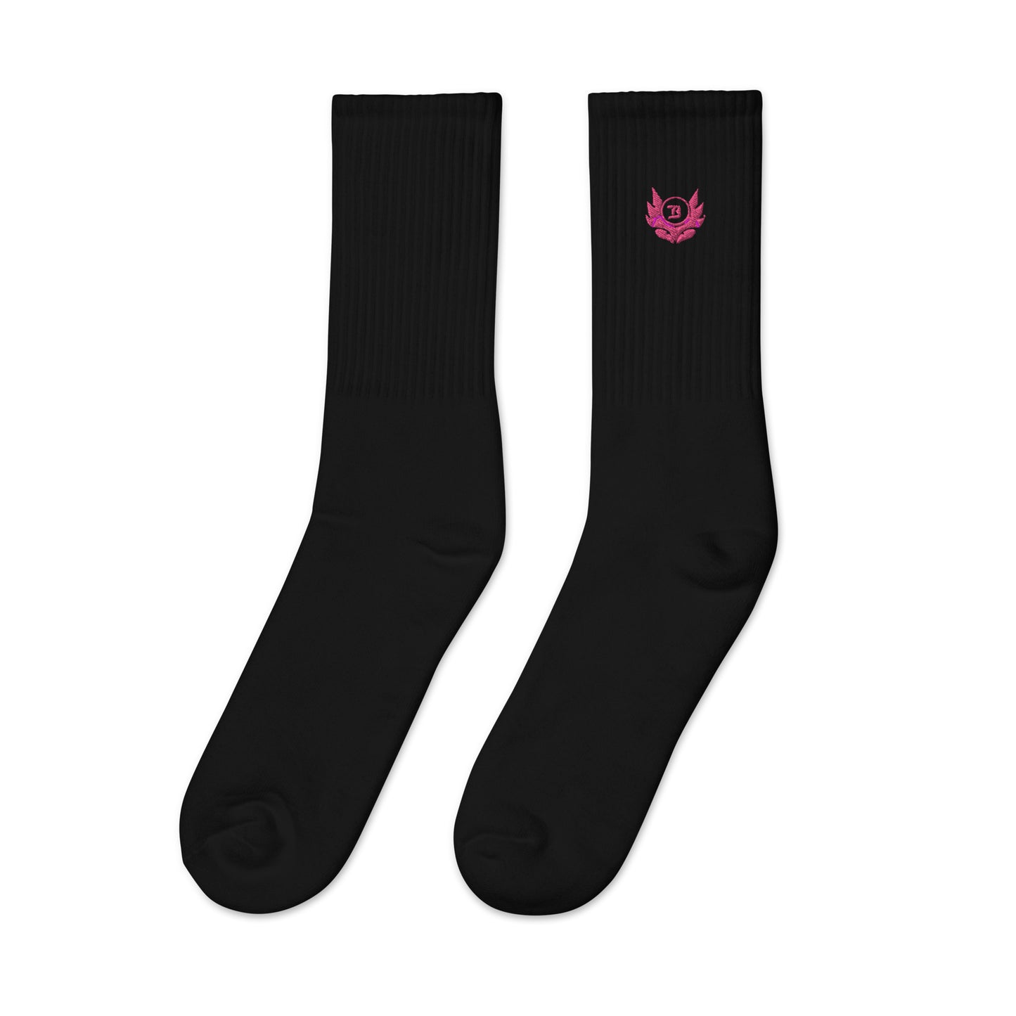 Banshee Pink Creature Logo Embroidered socks