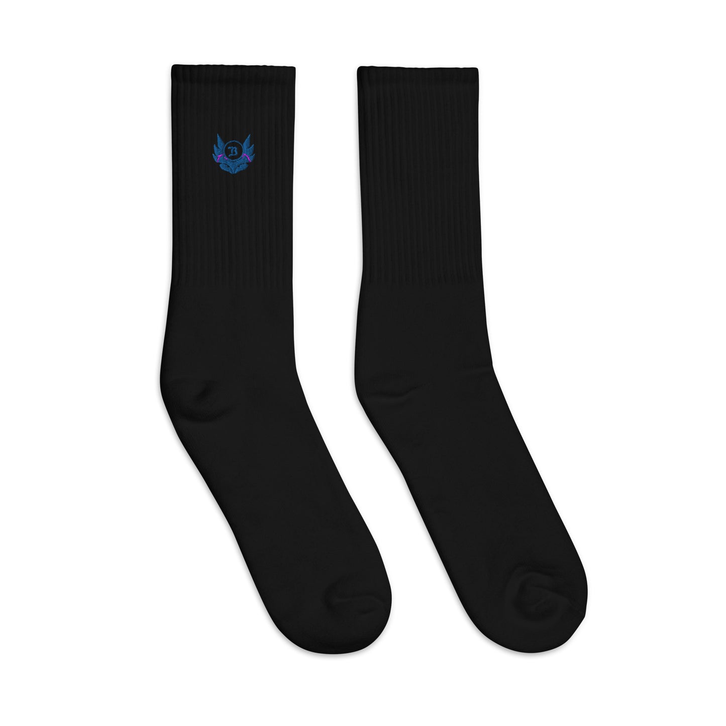 Banshee Blue Creature Logo Embroidered socks