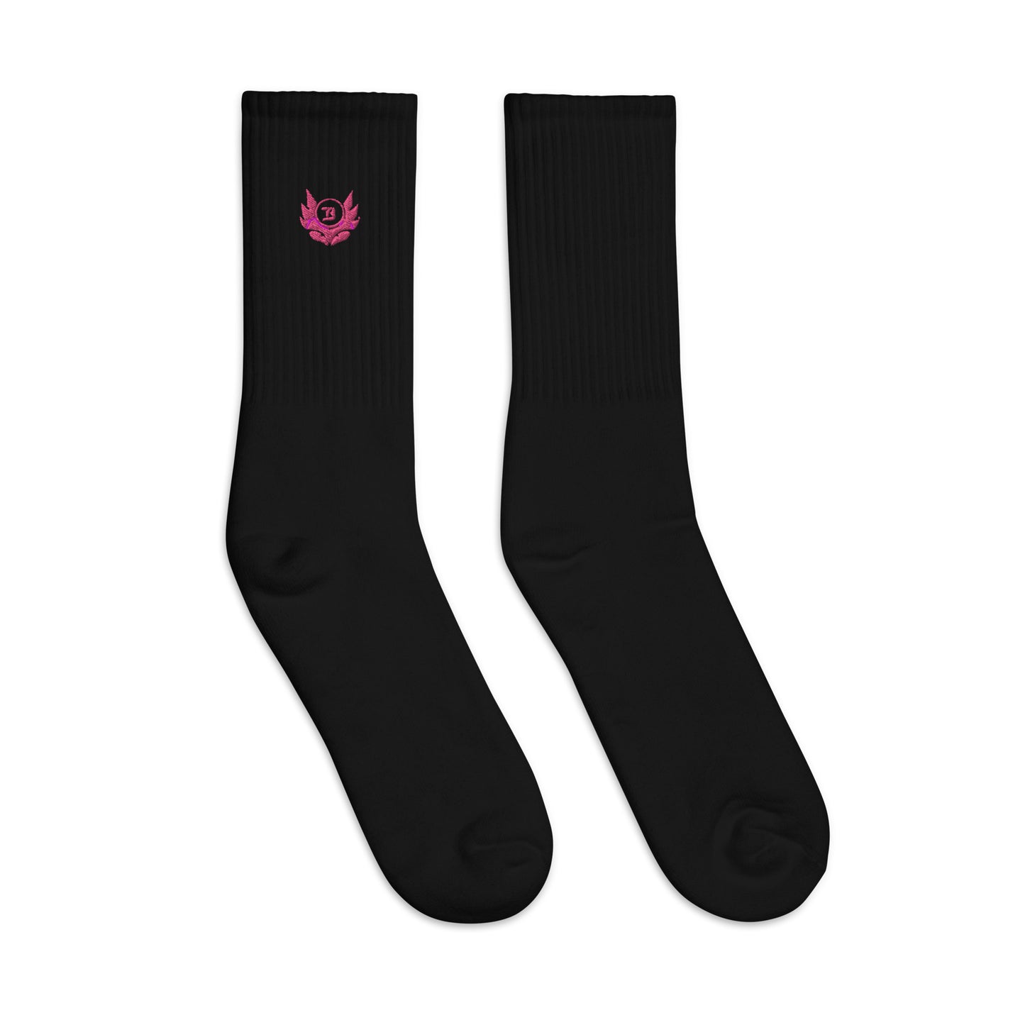 Banshee Pink Creature Logo Embroidered socks