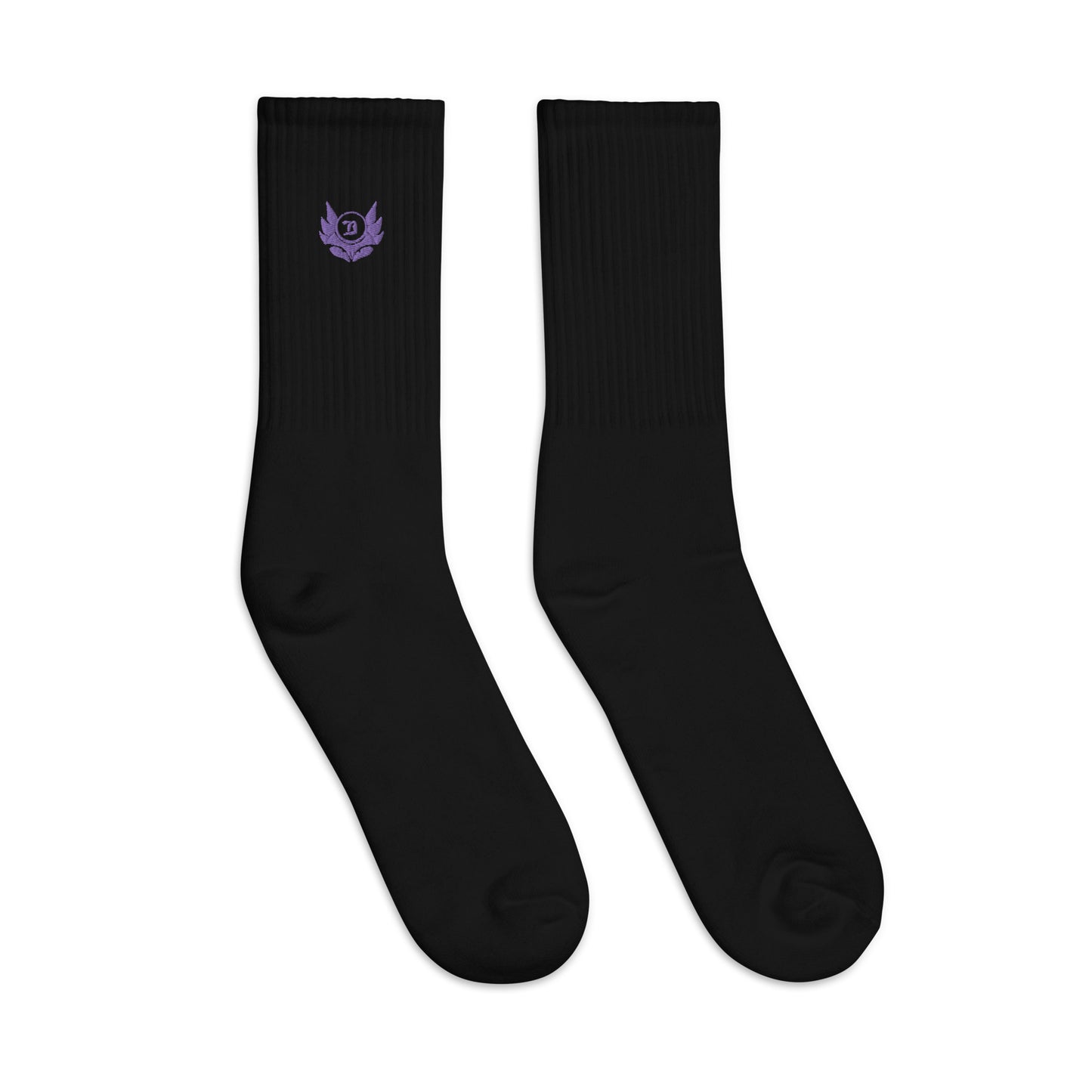 Banshee Purple Creature Logo Embroidered socks