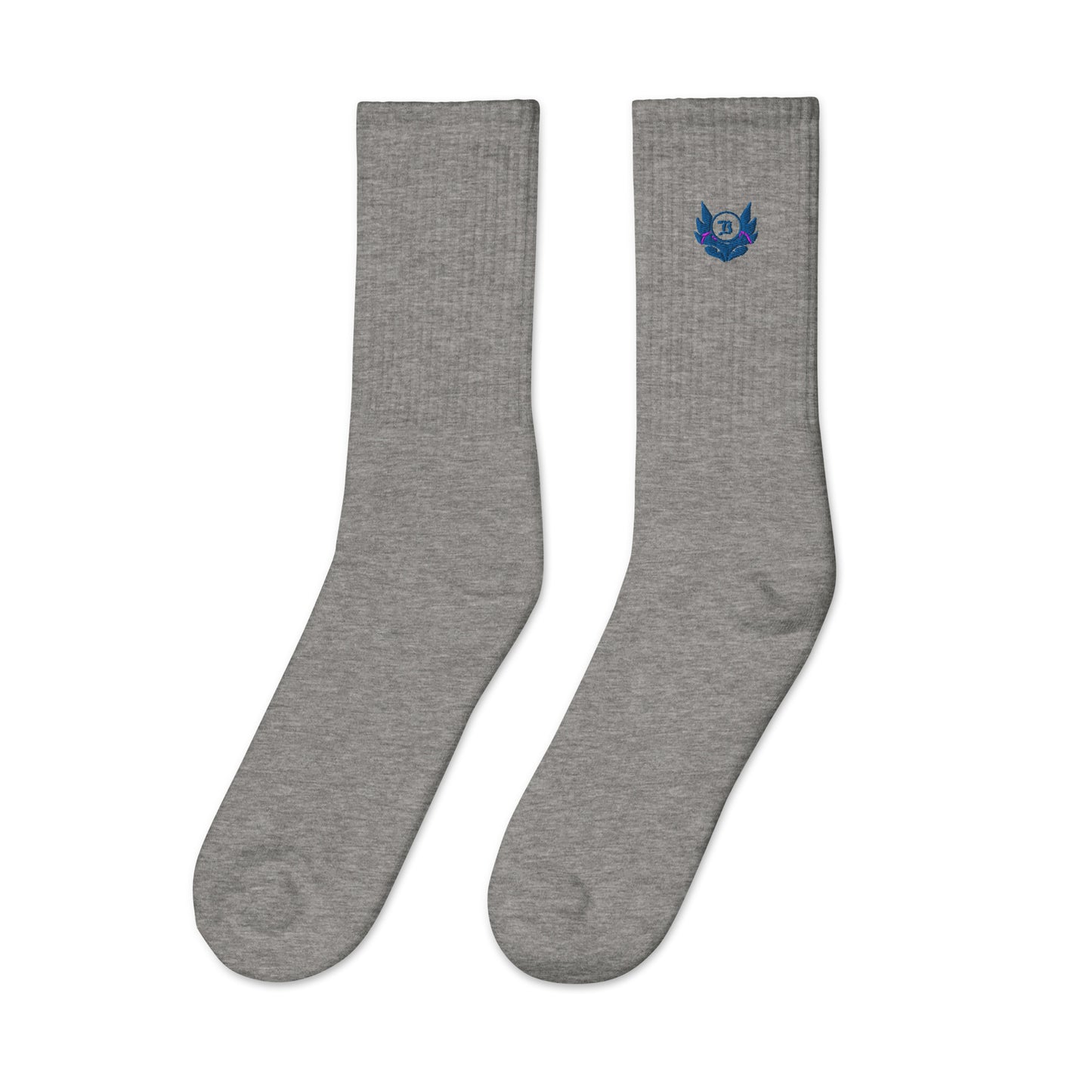 Banshee Blue Creature Logo Embroidered socks