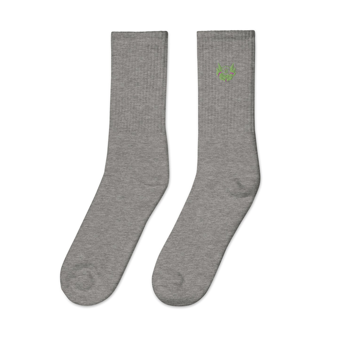 Banshee Green Creature Logo Embroidered socks