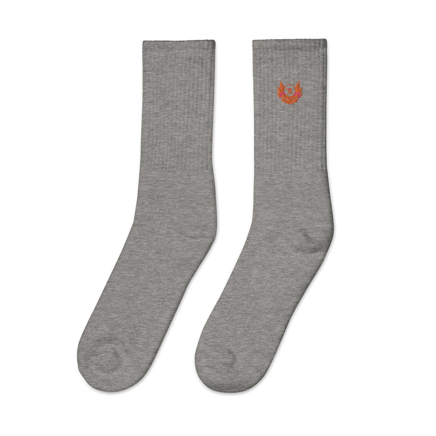 Banshee Orange Creature Logo Embroidered socks