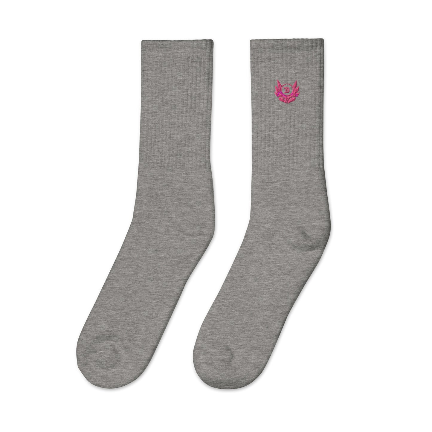 Banshee Pink Creature Logo Embroidered socks