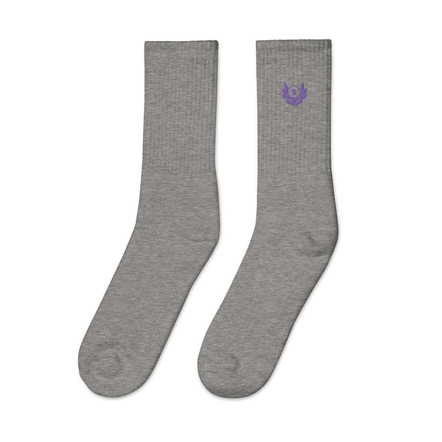 Banshee Purple Creature Logo Embroidered socks