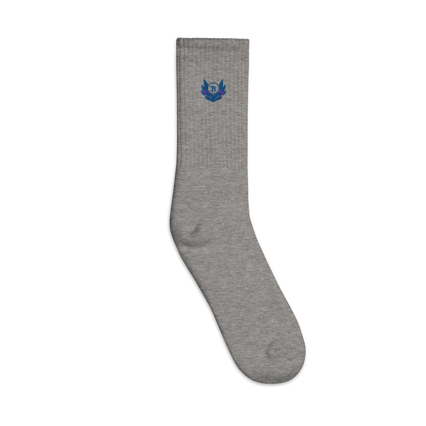 Banshee Blue Creature Logo Embroidered socks