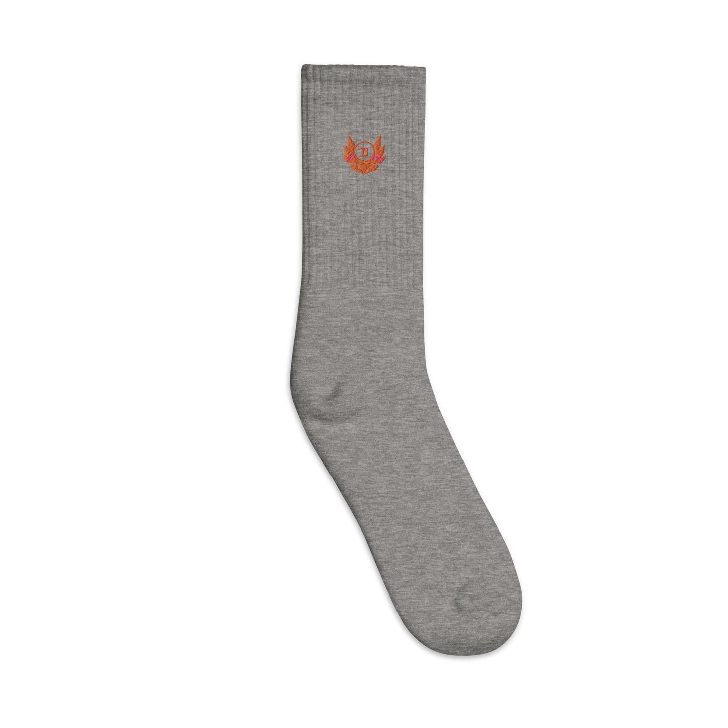 Banshee Orange Creature Logo Embroidered socks