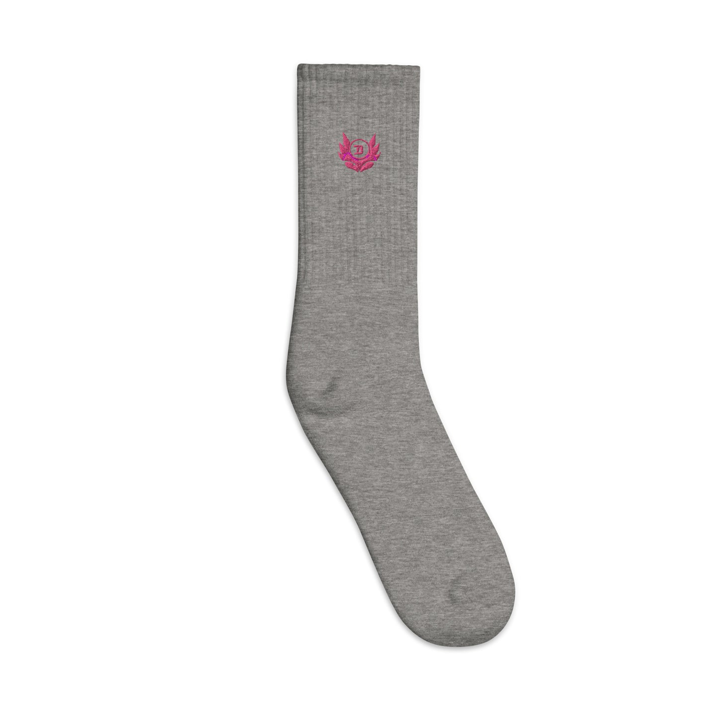 Banshee Pink Creature Logo Embroidered socks