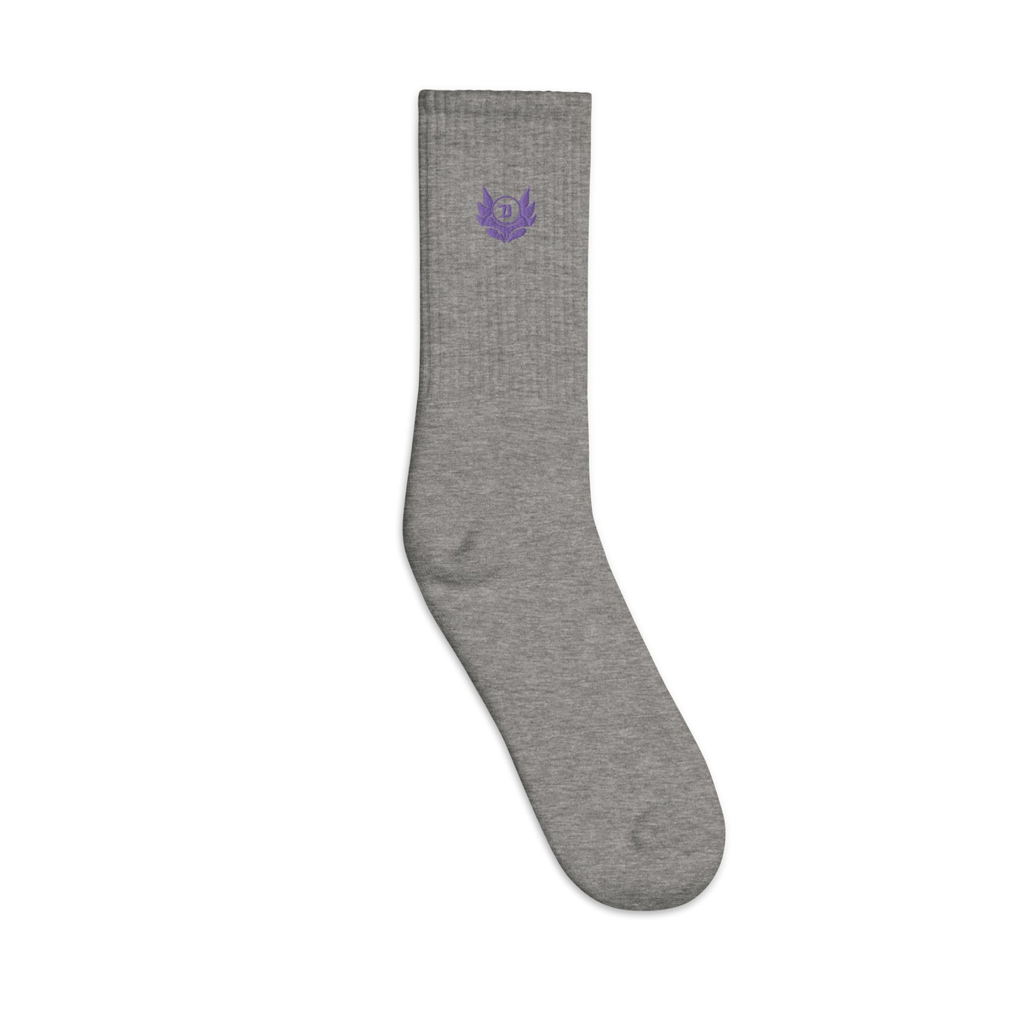 Banshee Purple Creature Logo Embroidered socks