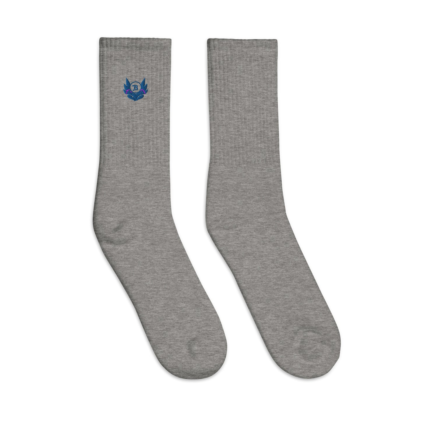 Banshee Blue Creature Logo Embroidered socks