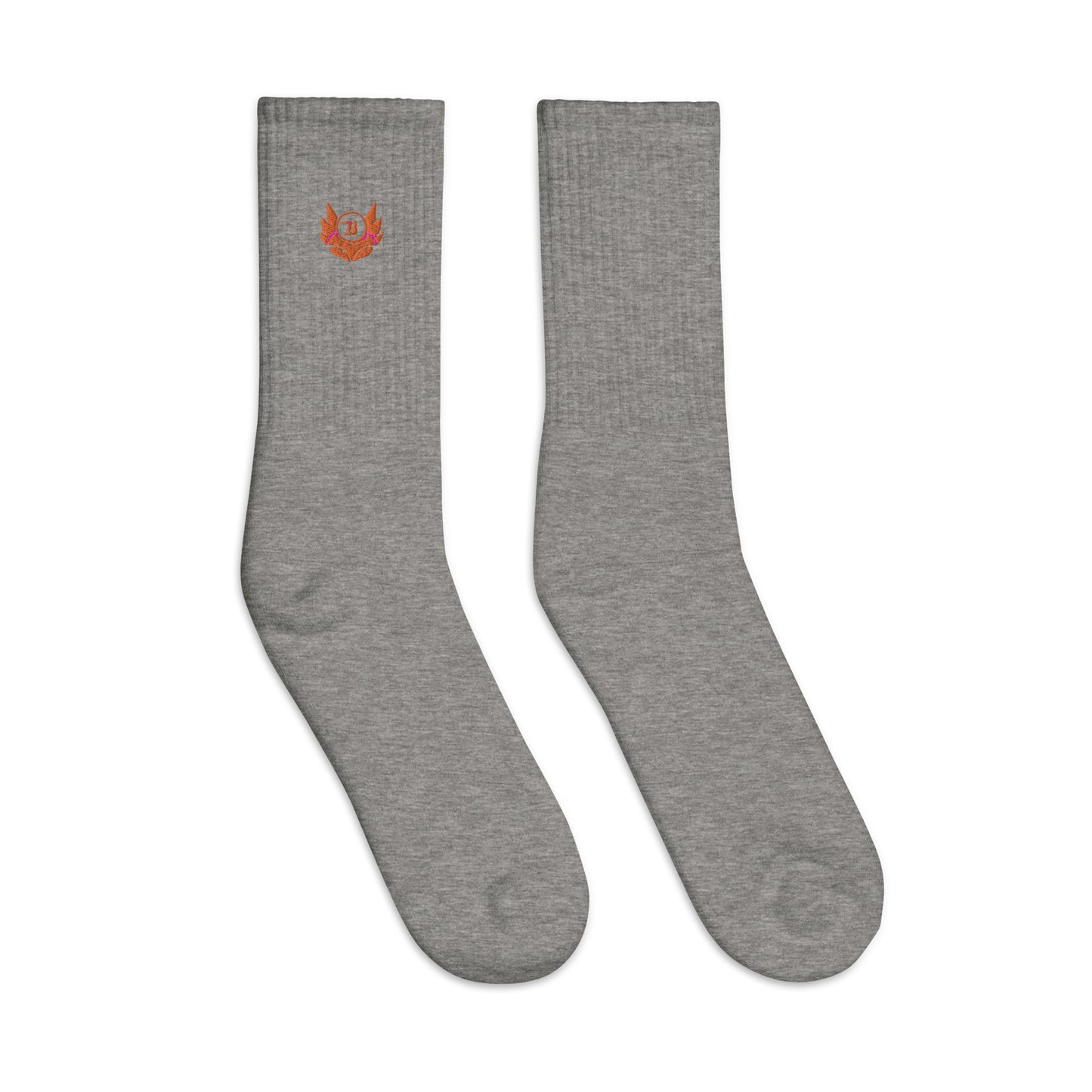 Banshee Orange Creature Logo Embroidered socks