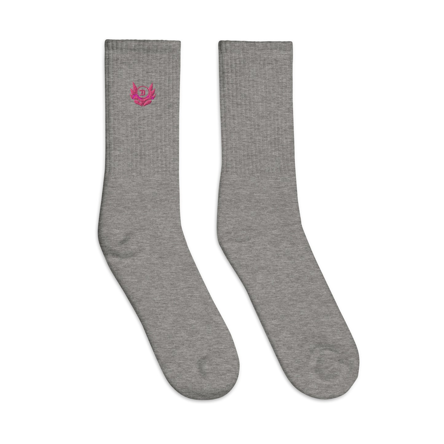 Banshee Pink Creature Logo Embroidered socks