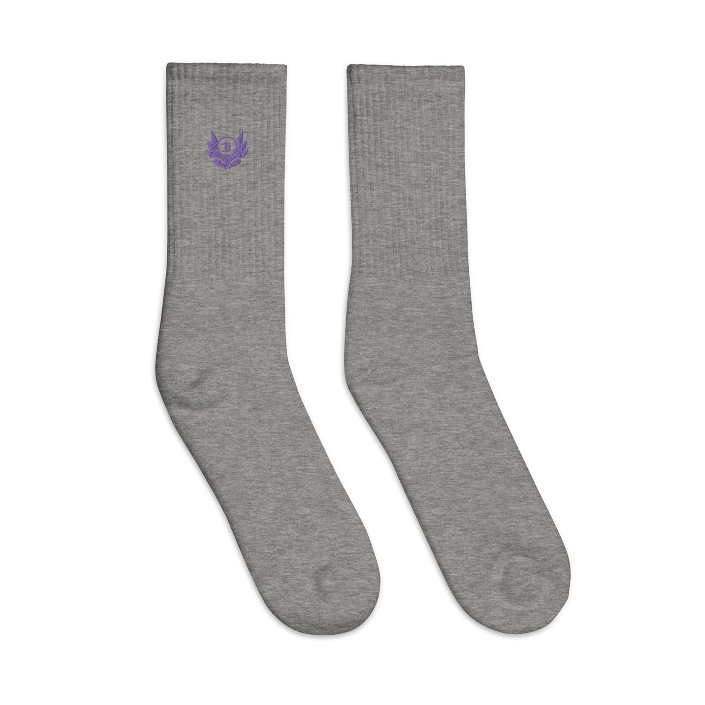 Banshee Purple Creature Logo Embroidered socks