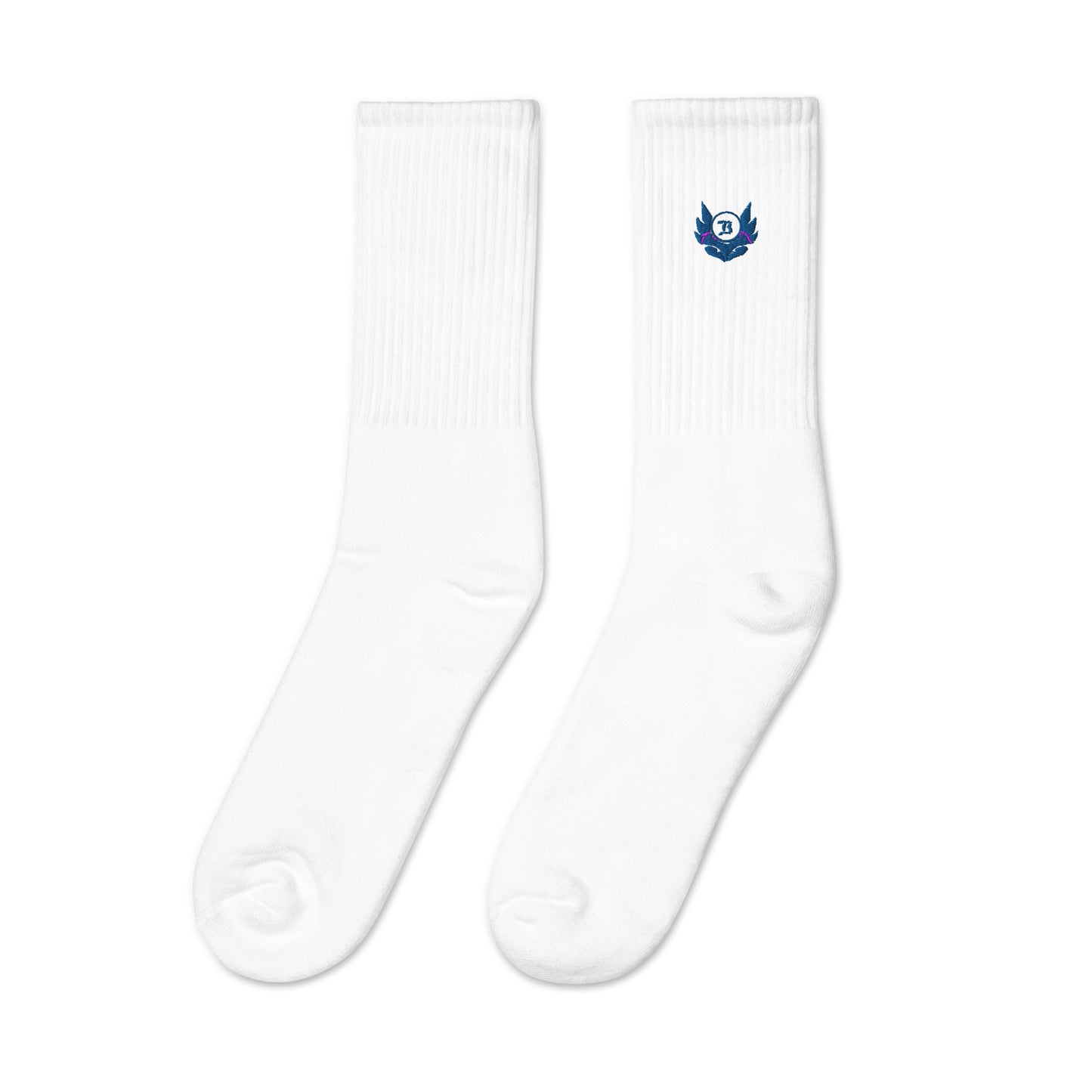 Banshee Blue Creature Logo Embroidered socks