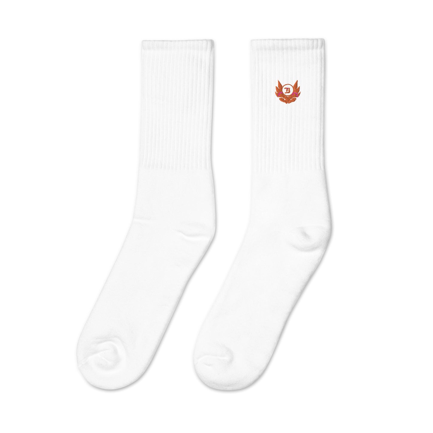 Banshee Orange Creature Logo Embroidered socks