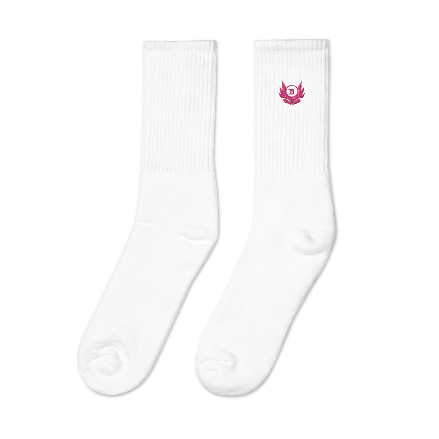 Banshee Pink Creature Logo Embroidered socks