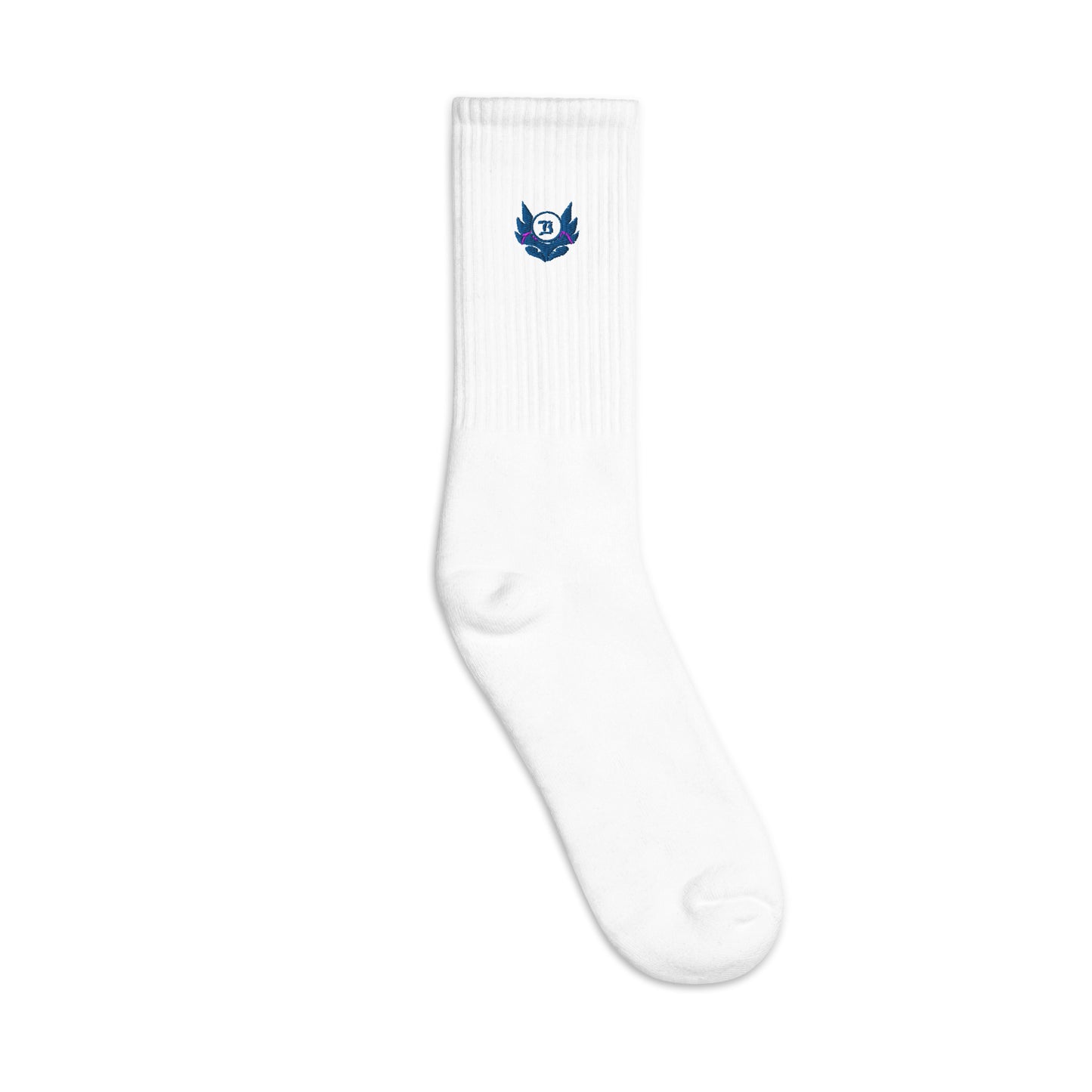 Banshee Blue Creature Logo Embroidered socks