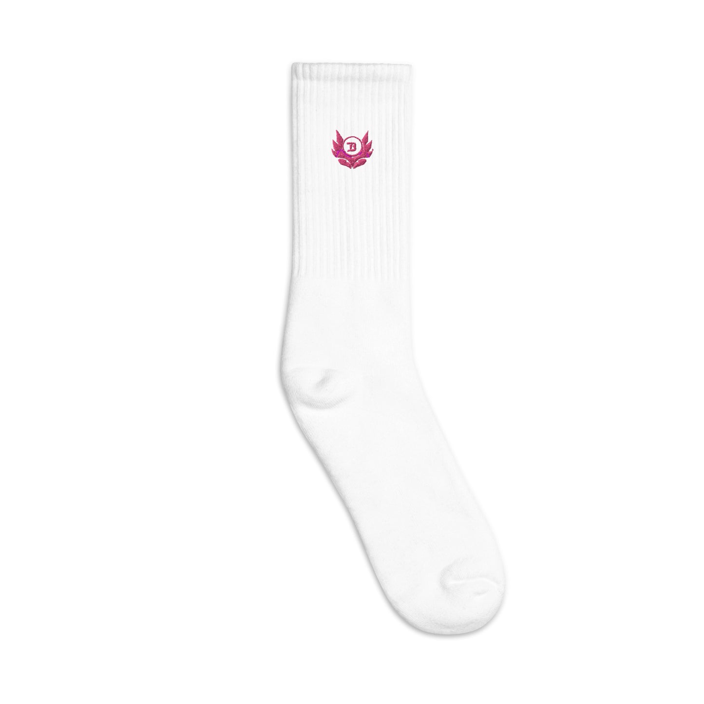 Banshee Pink Creature Logo Embroidered socks