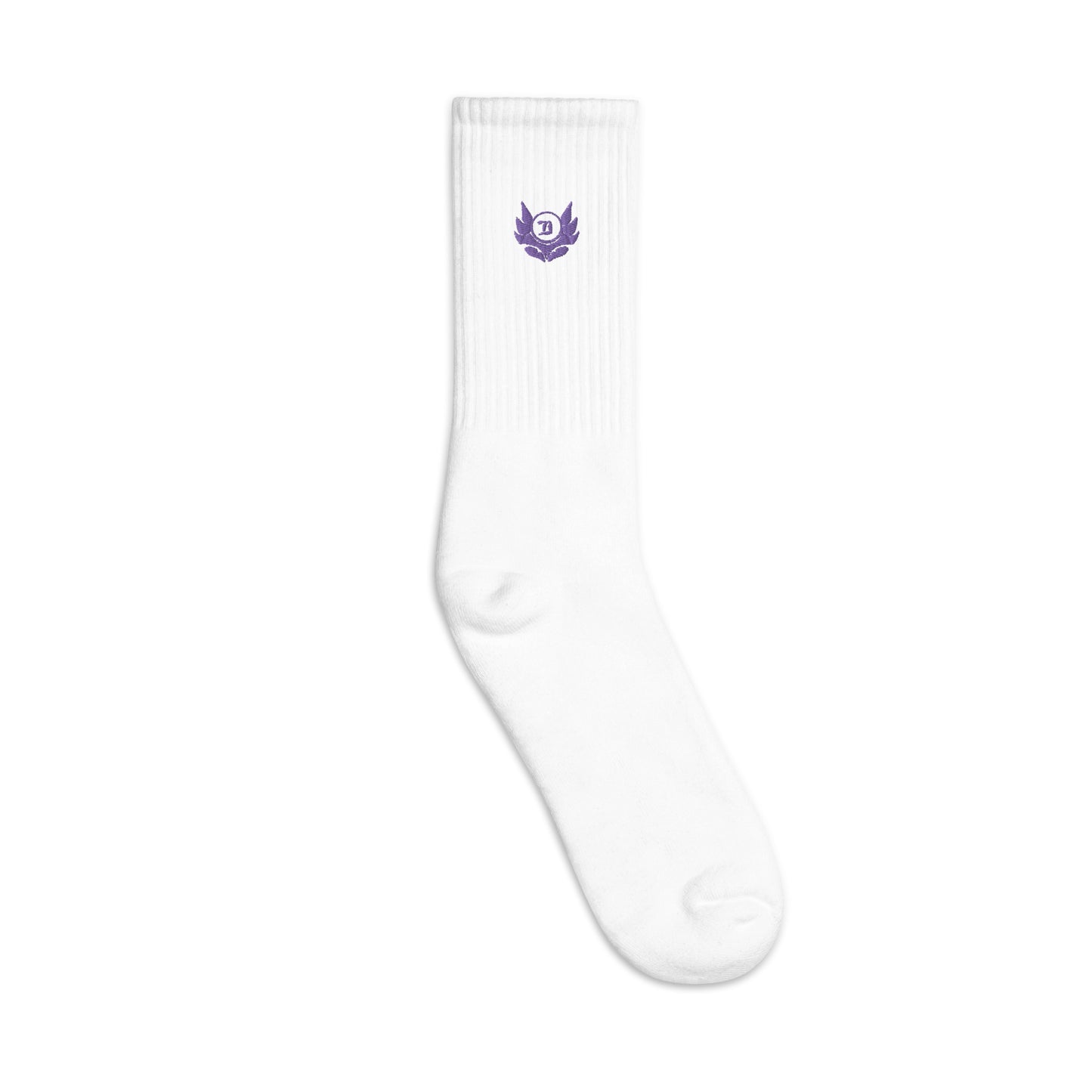 Banshee Purple Creature Logo Embroidered socks