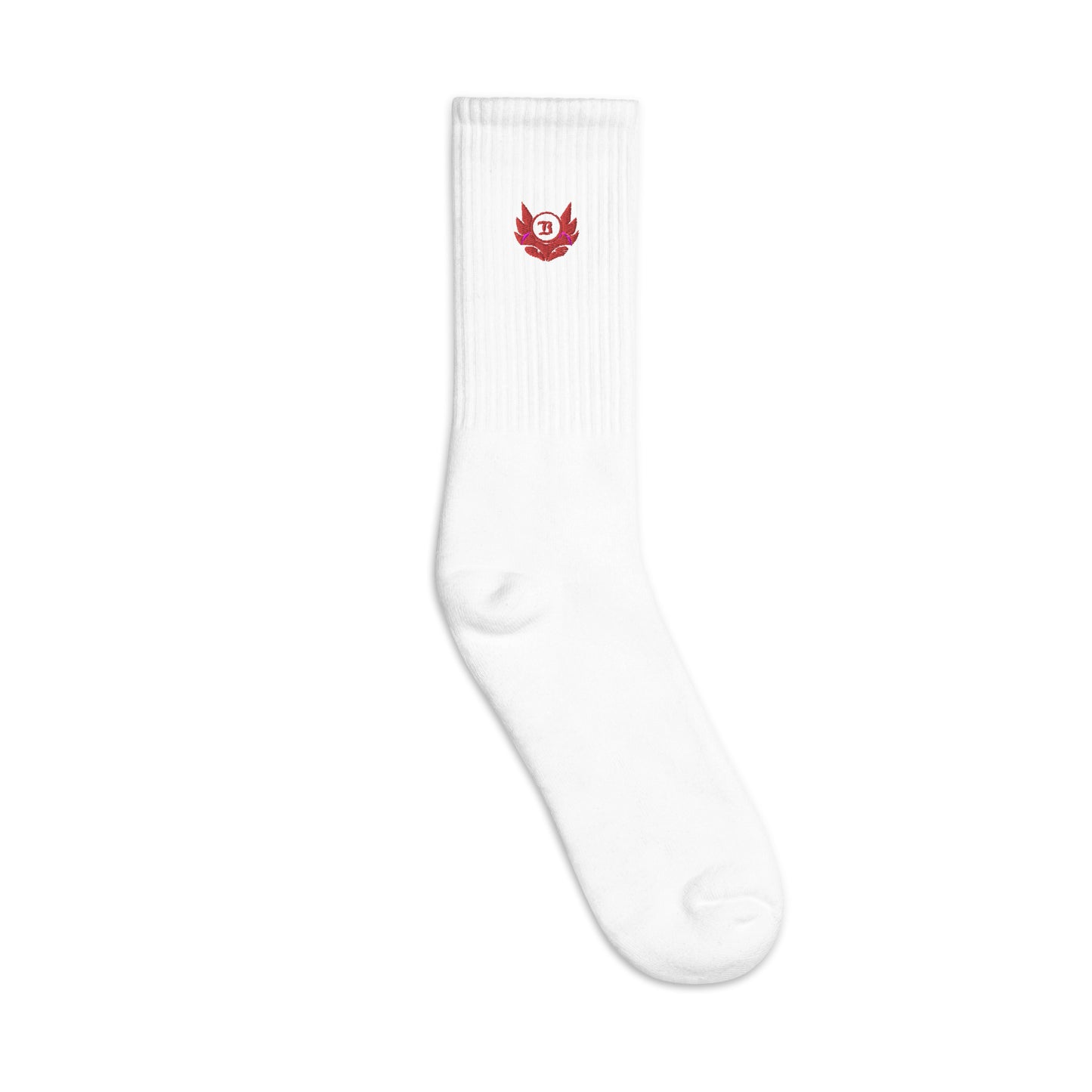 Banshee Red Creature Logo Embroidered socks