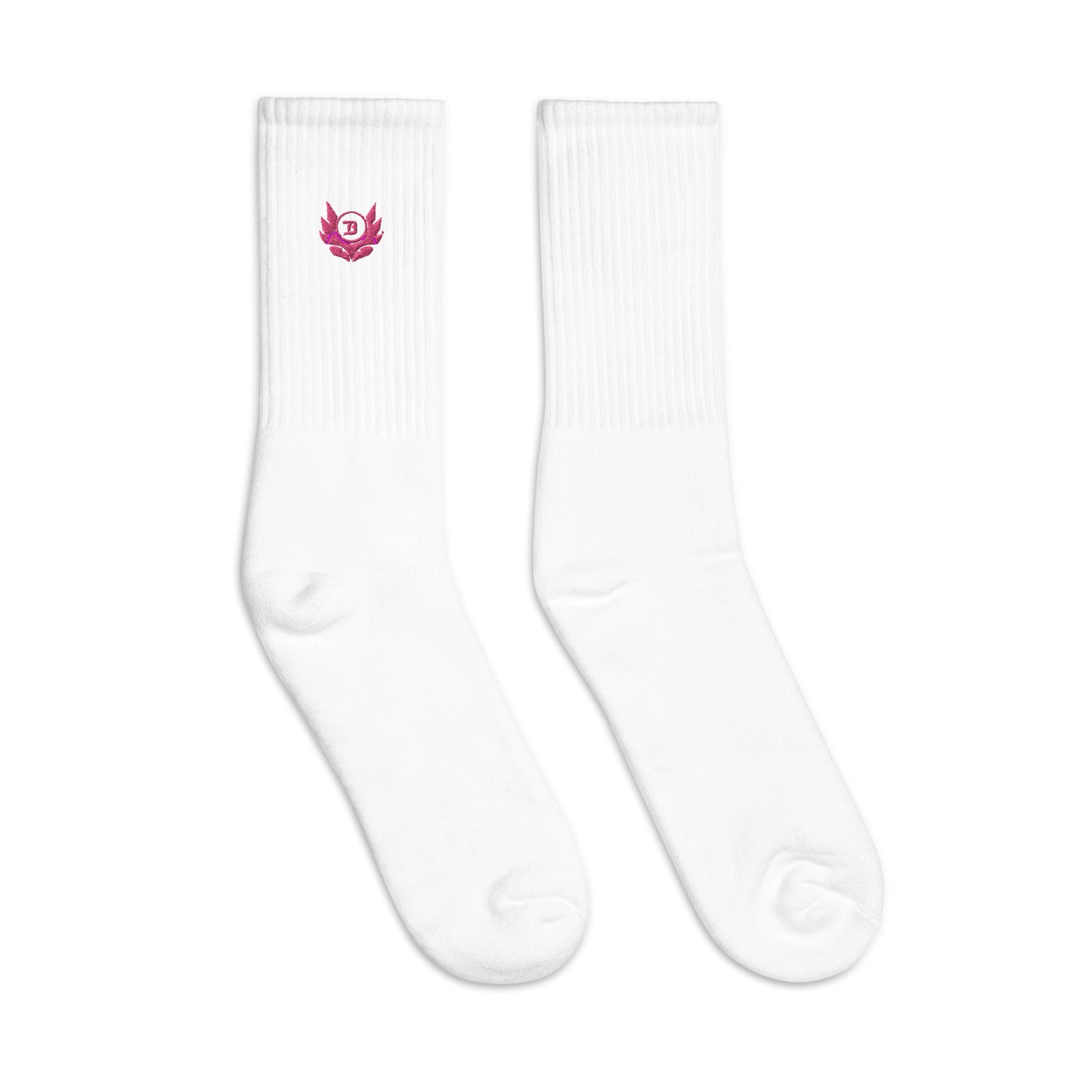 Banshee Pink Creature Logo Embroidered socks