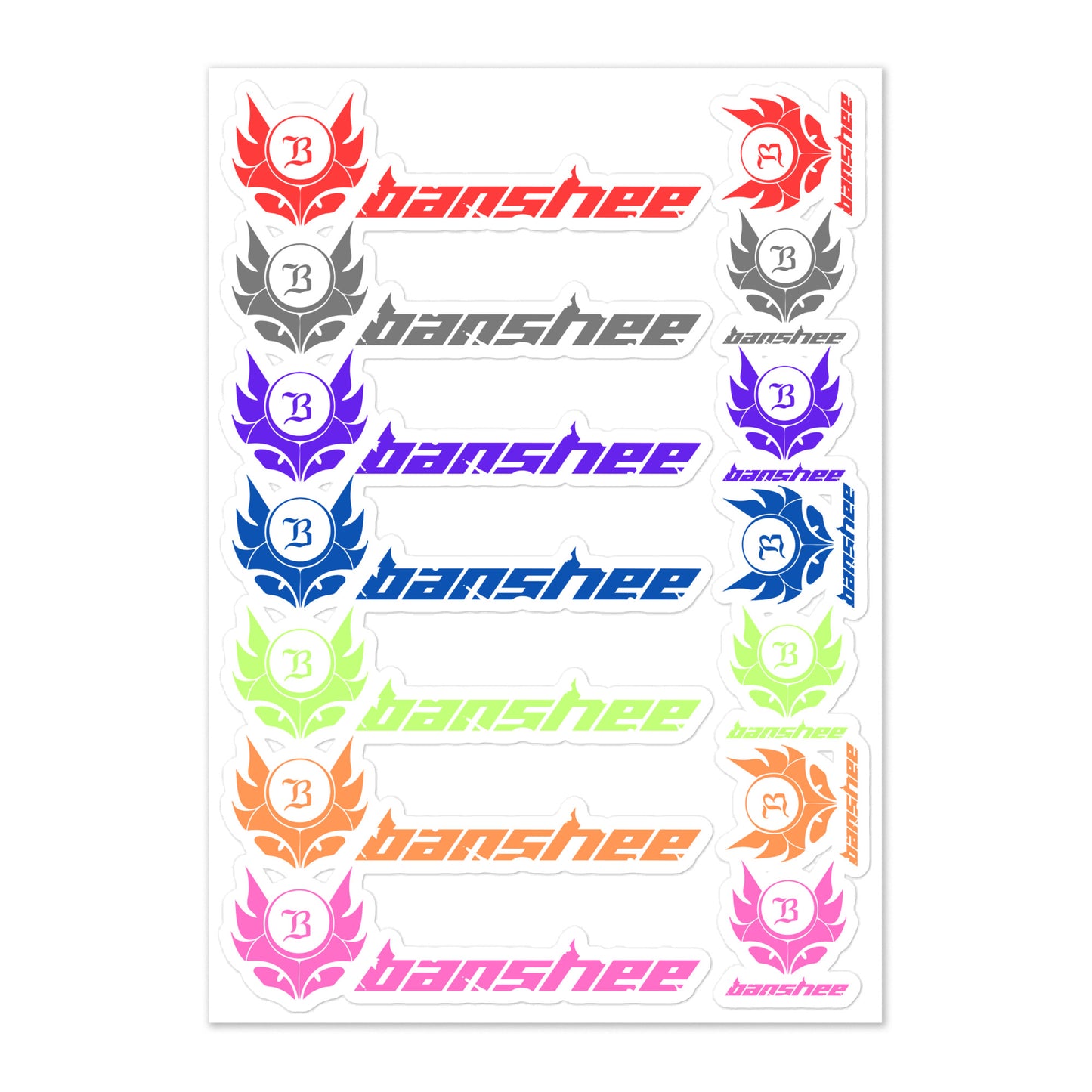 Banshee Logo's Small Multi Color - Sticker sheet