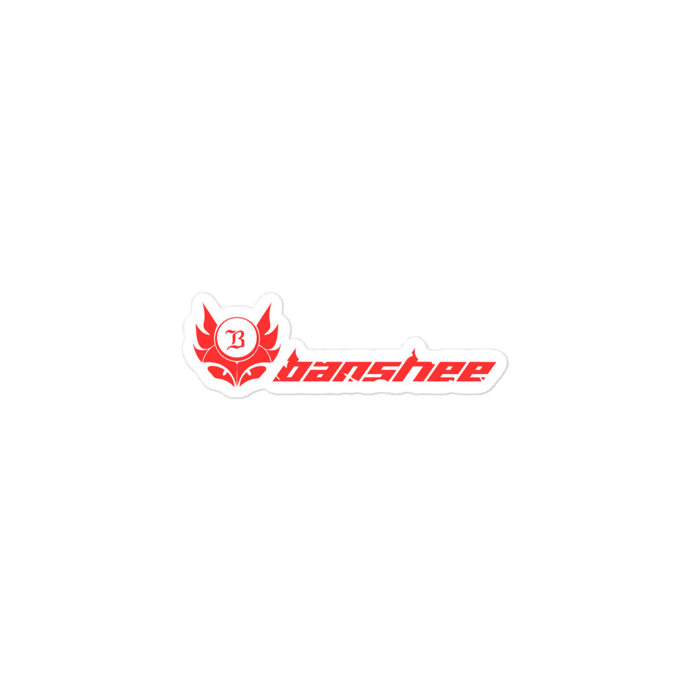 Banshee Sign Banshee Red Linear Logo - Sticker – Banshee Bikes Apparel Shop