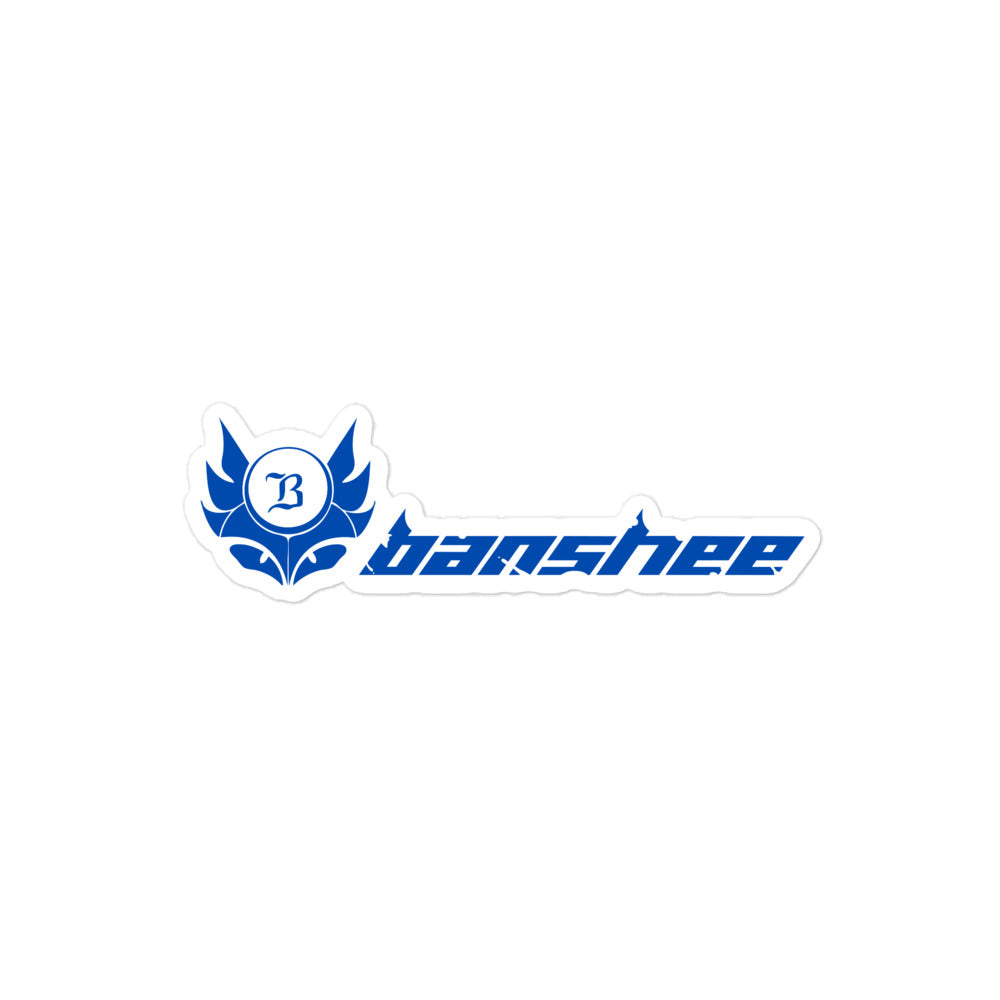 Banshee Blue Linear Logo - Sticker