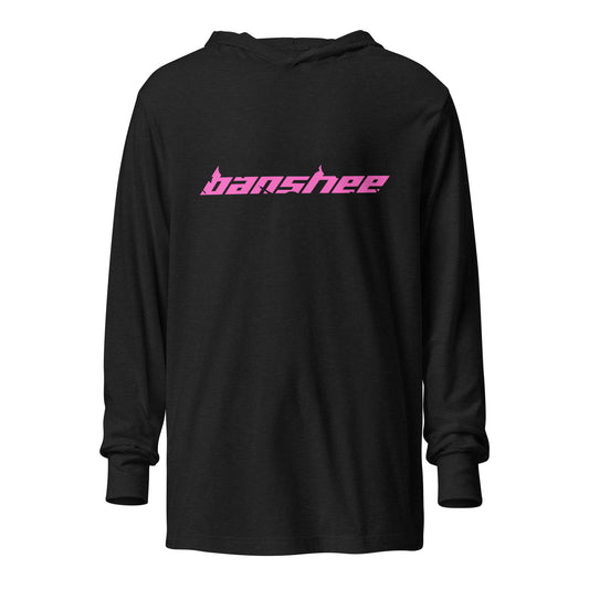 Banshee Pink Linear Logo - Hooded long-sleeve tee