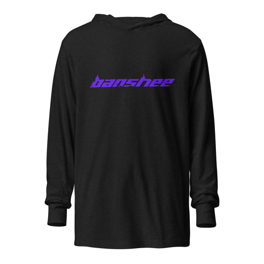 Banshee Purple Linear Logo - Hooded long-sleeve tee