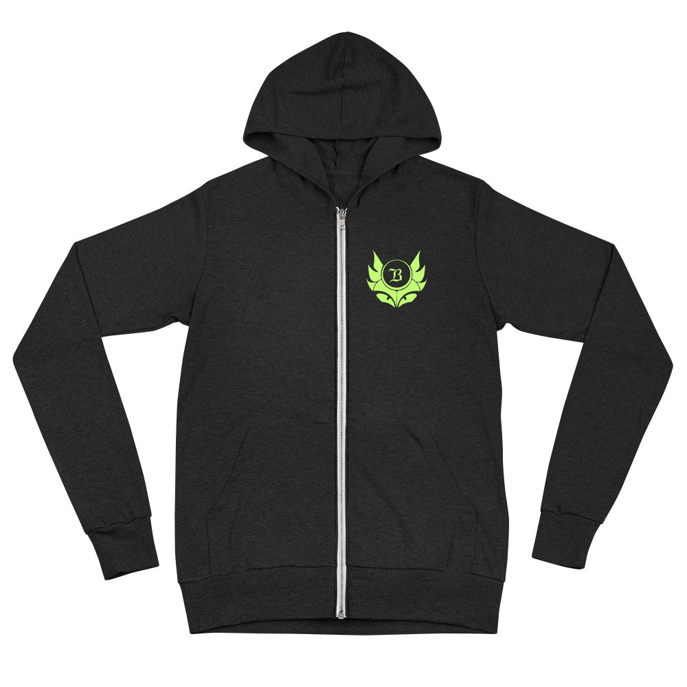 Banshee Lime Creature Logo - Full Zip Hoodie