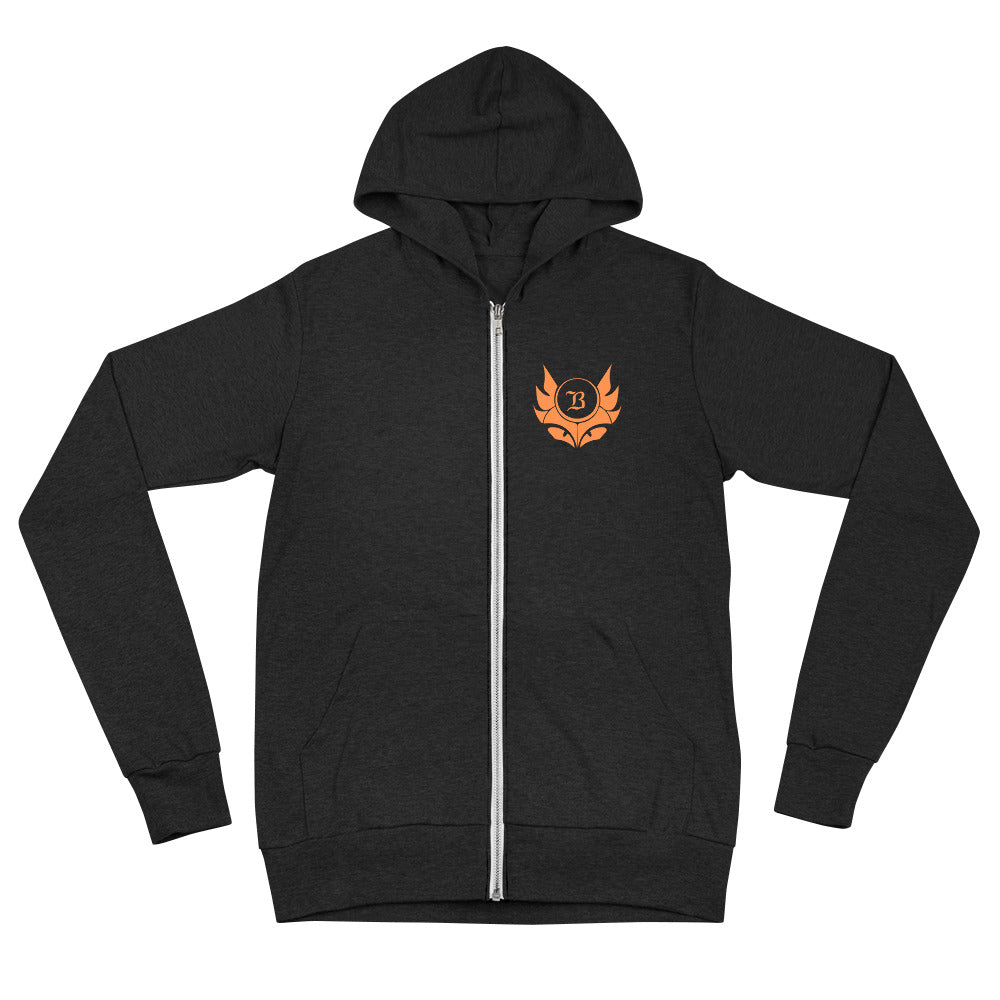 Banshee Orange Creature Logo - Full Zip Hoodie