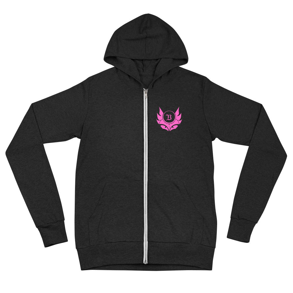 Banshee Pink Creature Logo - Full Zip Hoodie