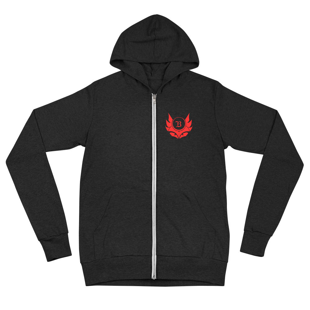 Banshee Red Creature Logo - Full Zip Hoodie