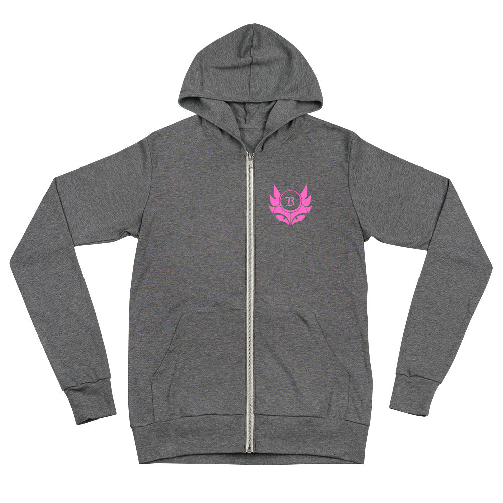 Banshee Pink Creature Logo - Full Zip Hoodie