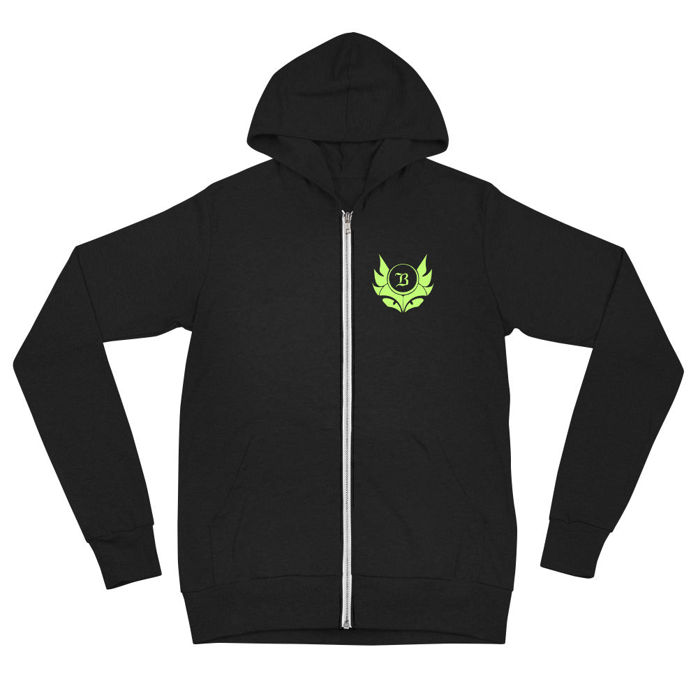 Banshee Lime Creature Logo - Full Zip Hoodie