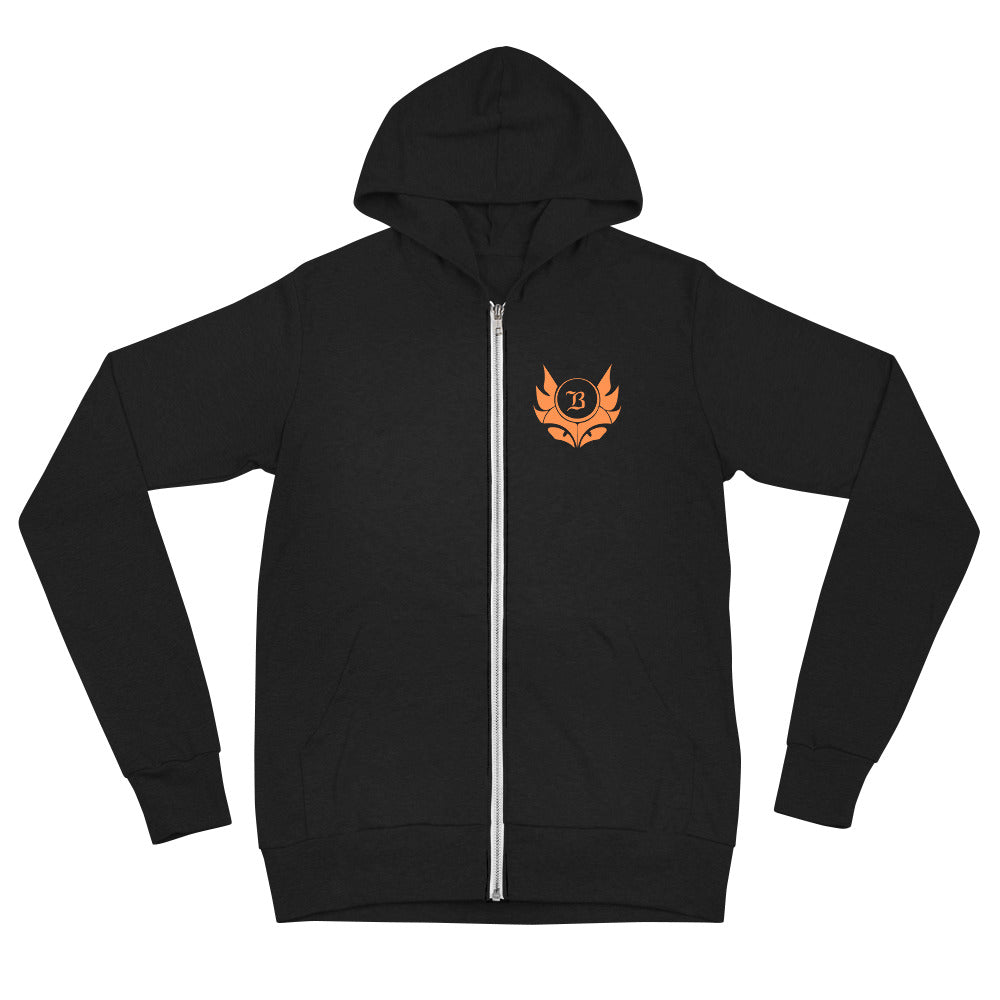 Banshee Orange Creature Logo - Full Zip Hoodie