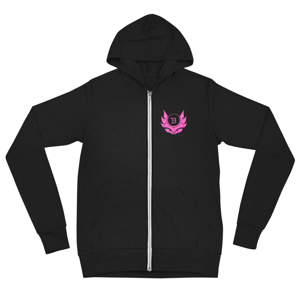 Banshee Pink Creature Logo - Full Zip Hoodie