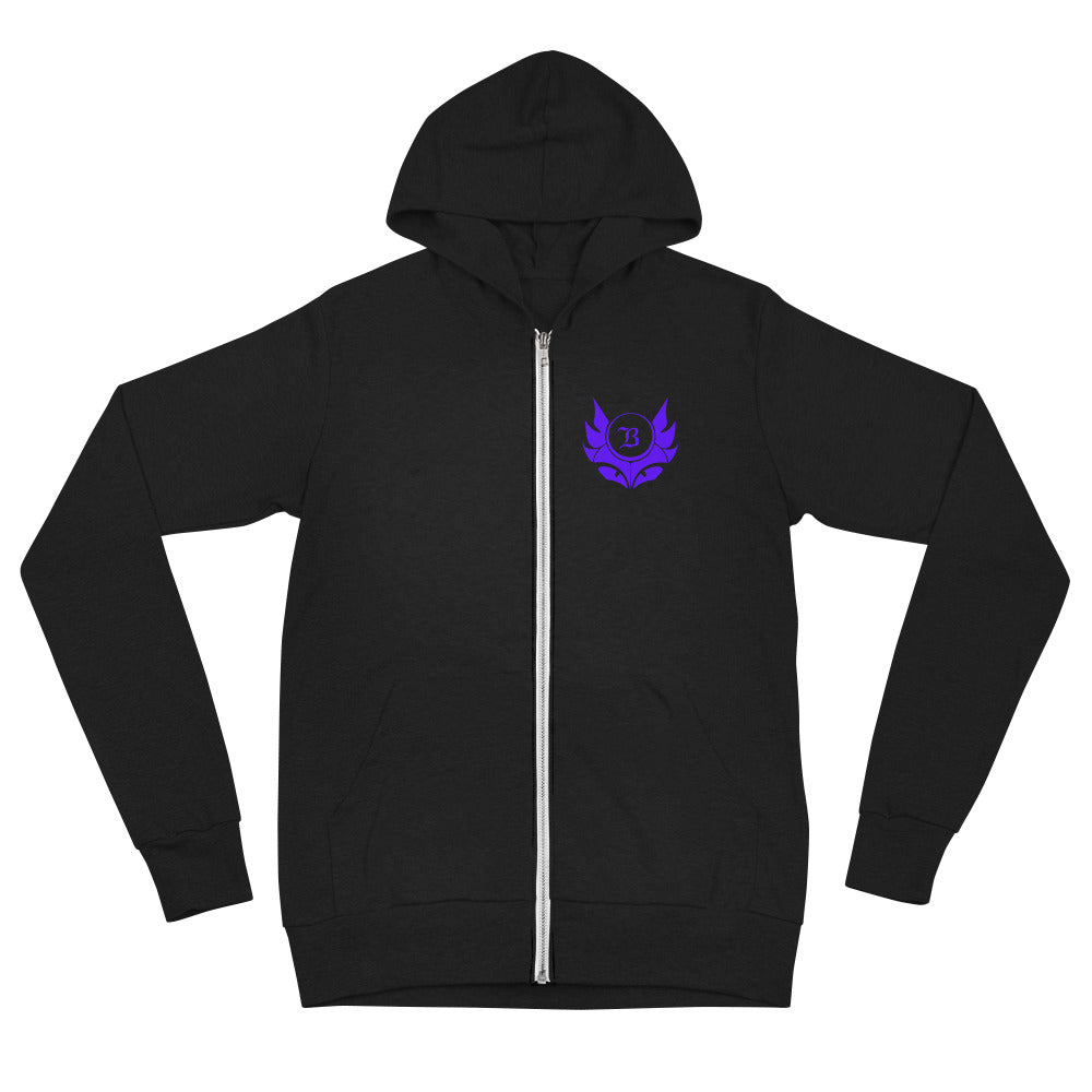 Banshee Purple Creature Logo - Full Zip Hoodie