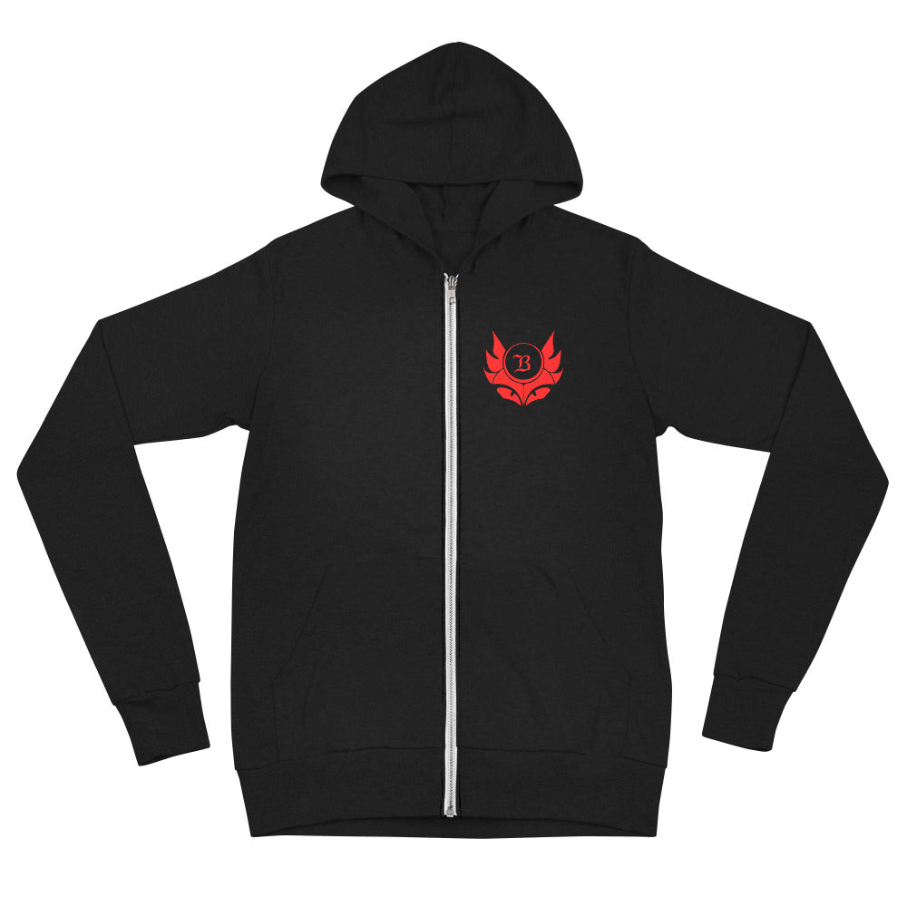 Banshee Red Creature Logo - Full Zip Hoodie